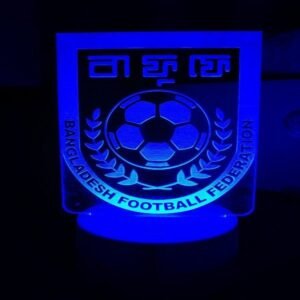 Acrylic Multicolor Night Lamp (Bangladesh Football Federation)